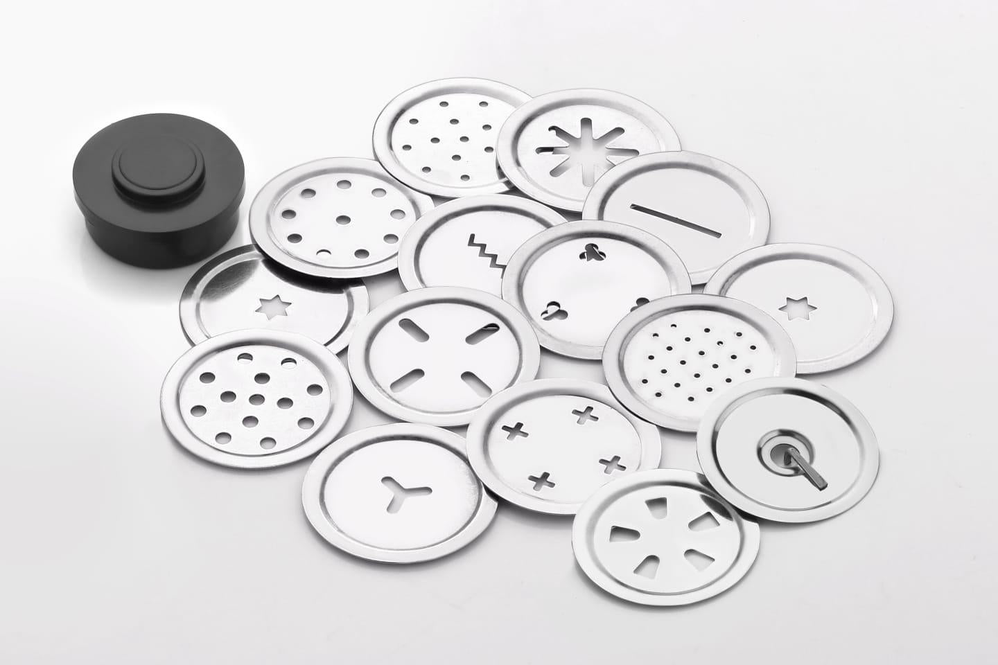 iPretty Stainless Steel Kitchen Press with 15 Different Types of Jalies, Murukku Maker/Bhujiya Maker/Cookies/Namkeen/Noodles/Chakali Maker/Sev Maker/Farsan Maker/Gathiya Maker