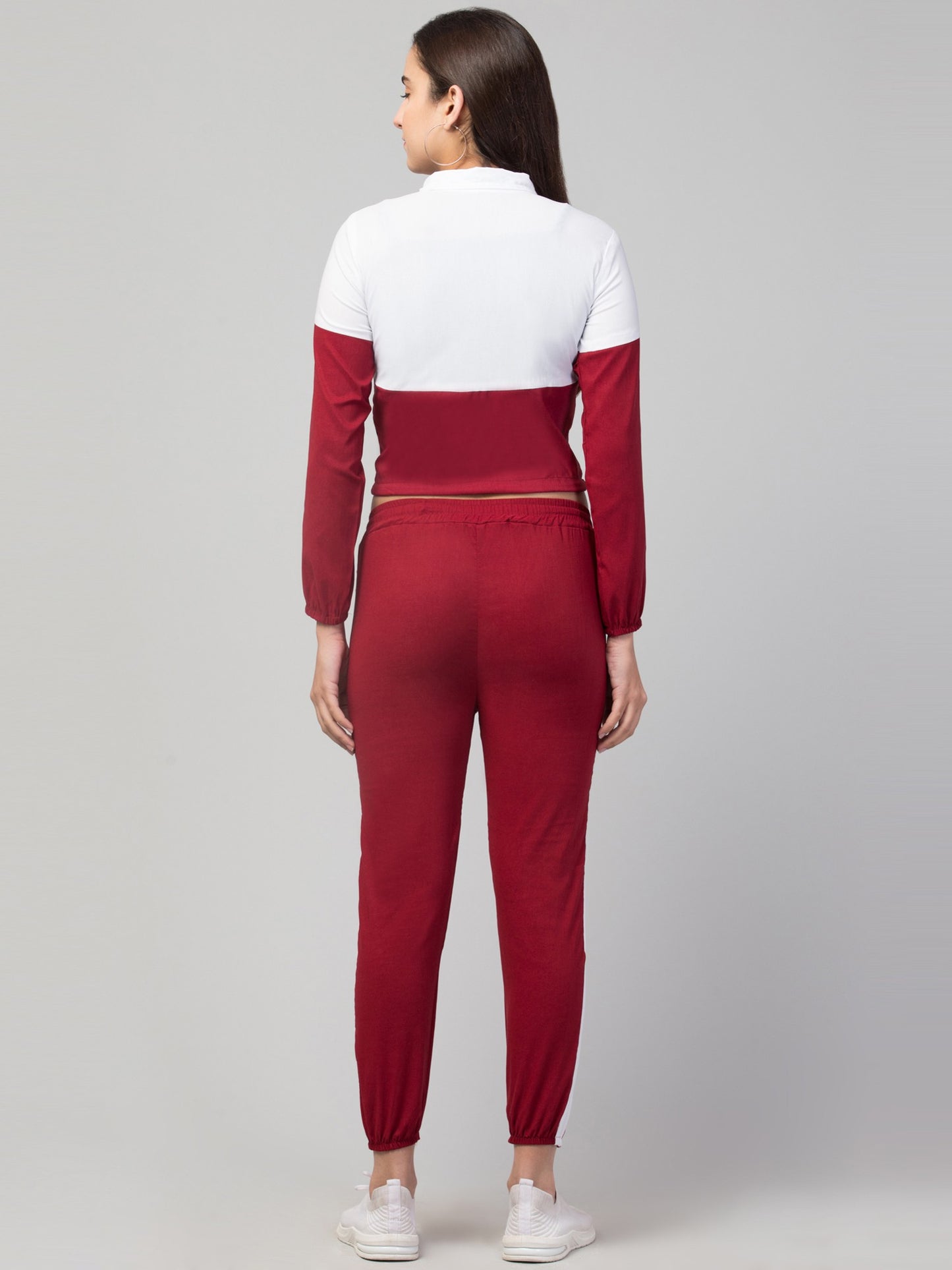 Women's Cotton Blend Colorblock Track Suit