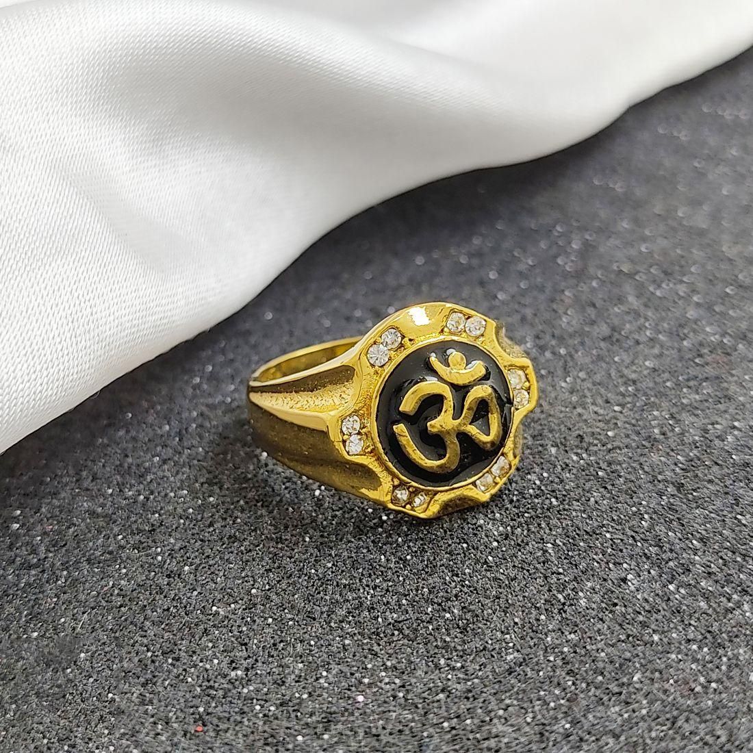 Latest Fancy Men's Gold Plated Finger Ring