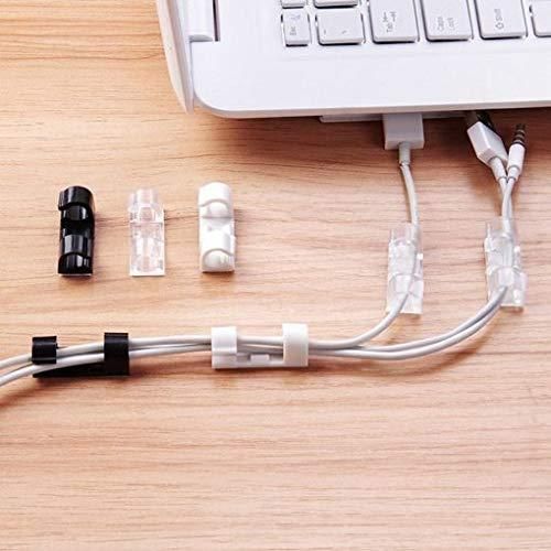 Self Adhesive Cable Clips Wire Manage Holder Sticky Mount-Round Plastic Cable Cord(20 pcs 1 Set)