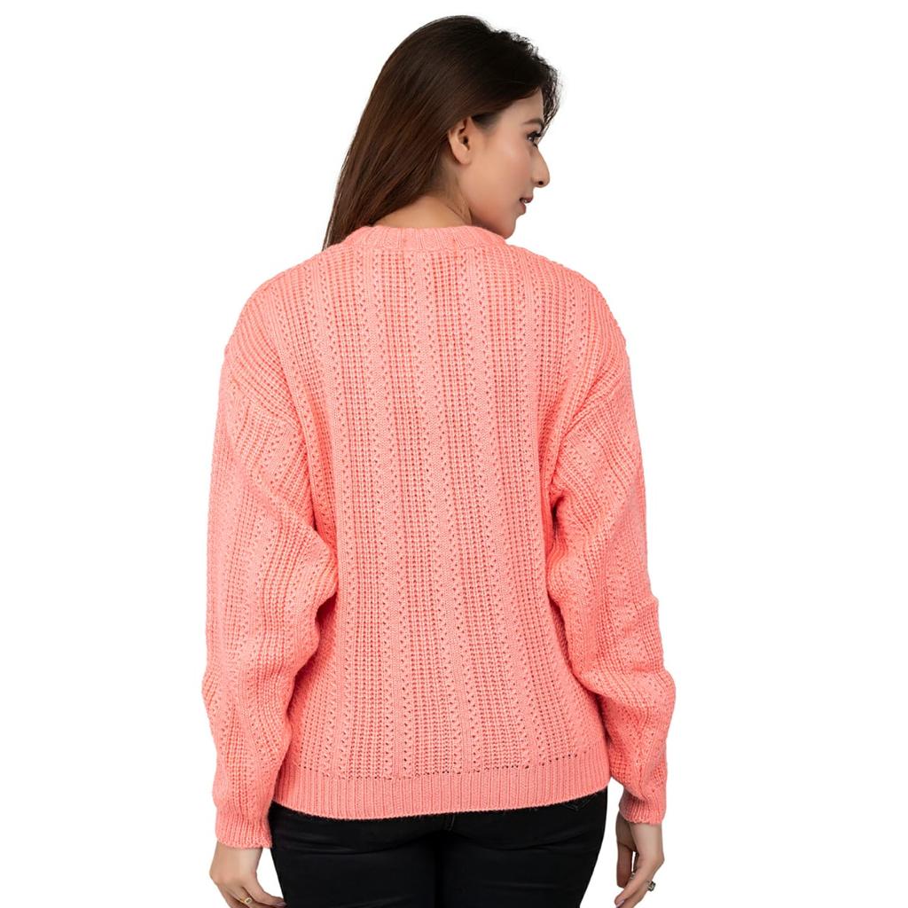 Women's Woolen Solid Full Sleeves Cardigan