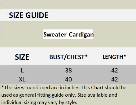 Women's Woolen Woven Front Open Buttoned Cardigan