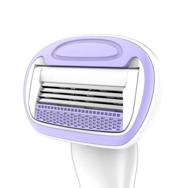 Mini Ultra Smooth Hair Removal Razor 4 Stainless Steel Blades with Aloe Vera & Vitamin E Lubrication ? (Pack of 1)