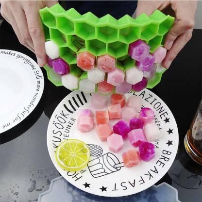 Flexible Silicone Honeycomb Design Ice Cube Trays For Whiskey, Juice (Pack Of 1)