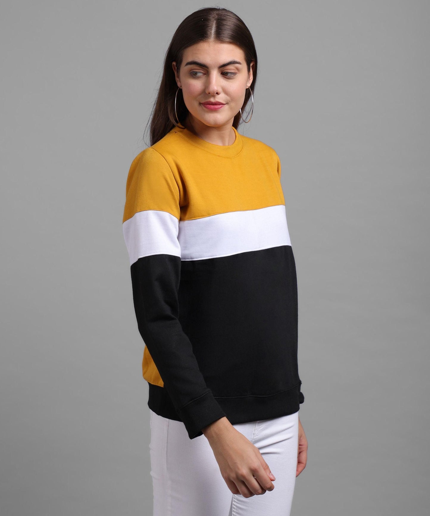 Women's Wool Color Block Sweatshirt