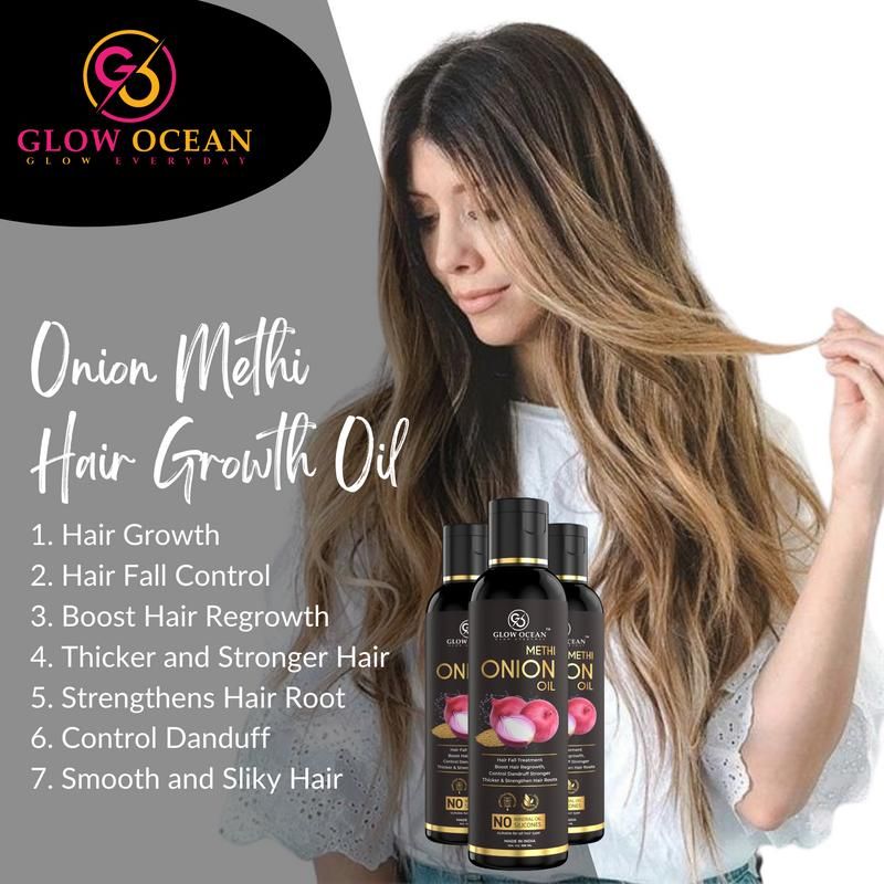 Ocean Onion Methi oil For Hair Fall Control,Hair Growth & Hair Regrowth-Control Dandruff (100Ml)