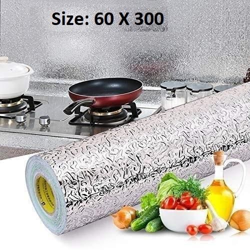 Kitchen Foil Sticker-Kitchen Backsplash Aluminum Foil Sticker ( 2 Meter, 1 Roll )