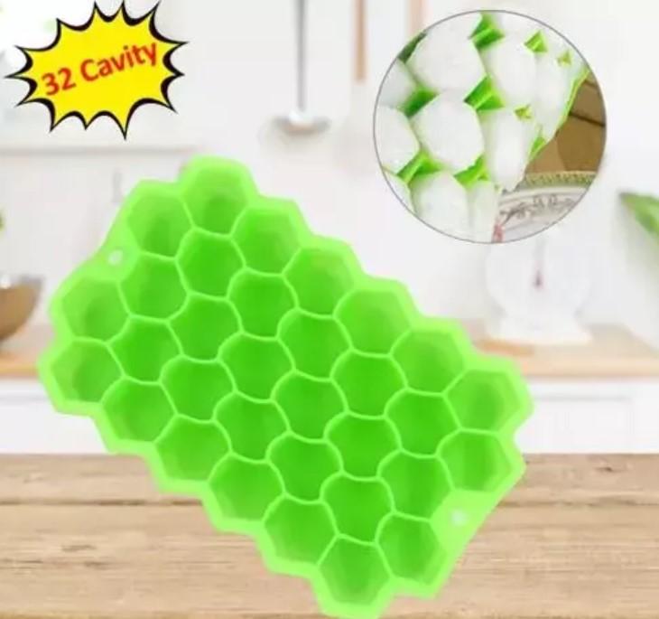 Flexible Silicone Honeycomb Design Ice Cube Trays For Whiskey, Juice (Pack Of 1)