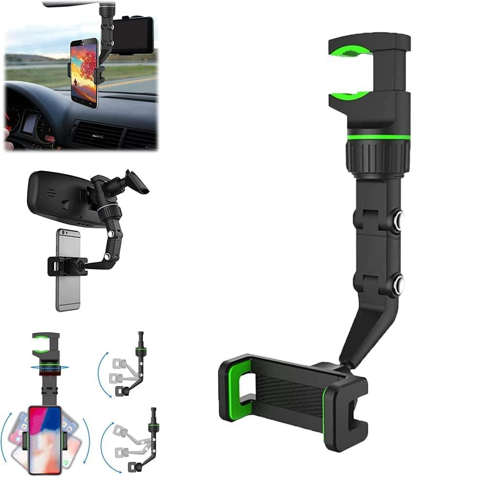 Mobile Phone Holder with Car Rear Mirror Mount Bracket