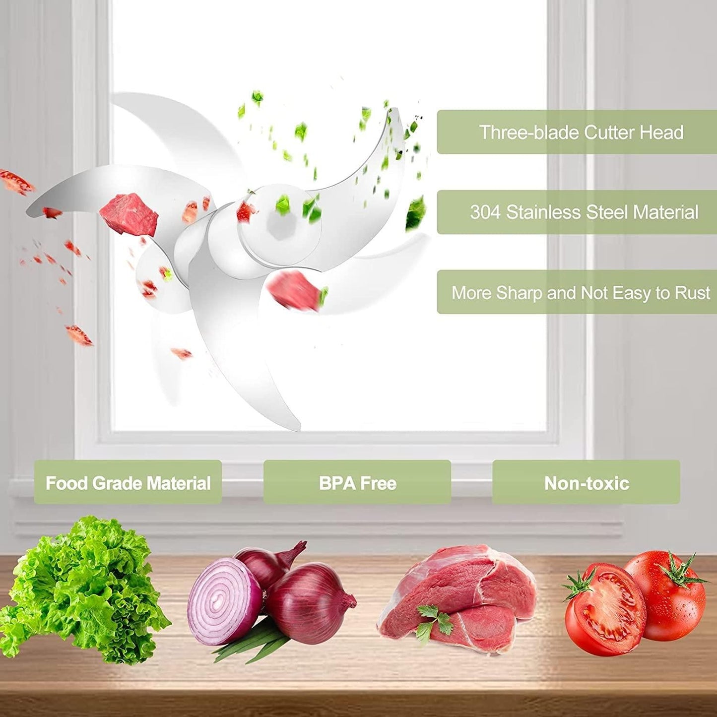 3in1 Rechargeable Chopper Blender Whisker