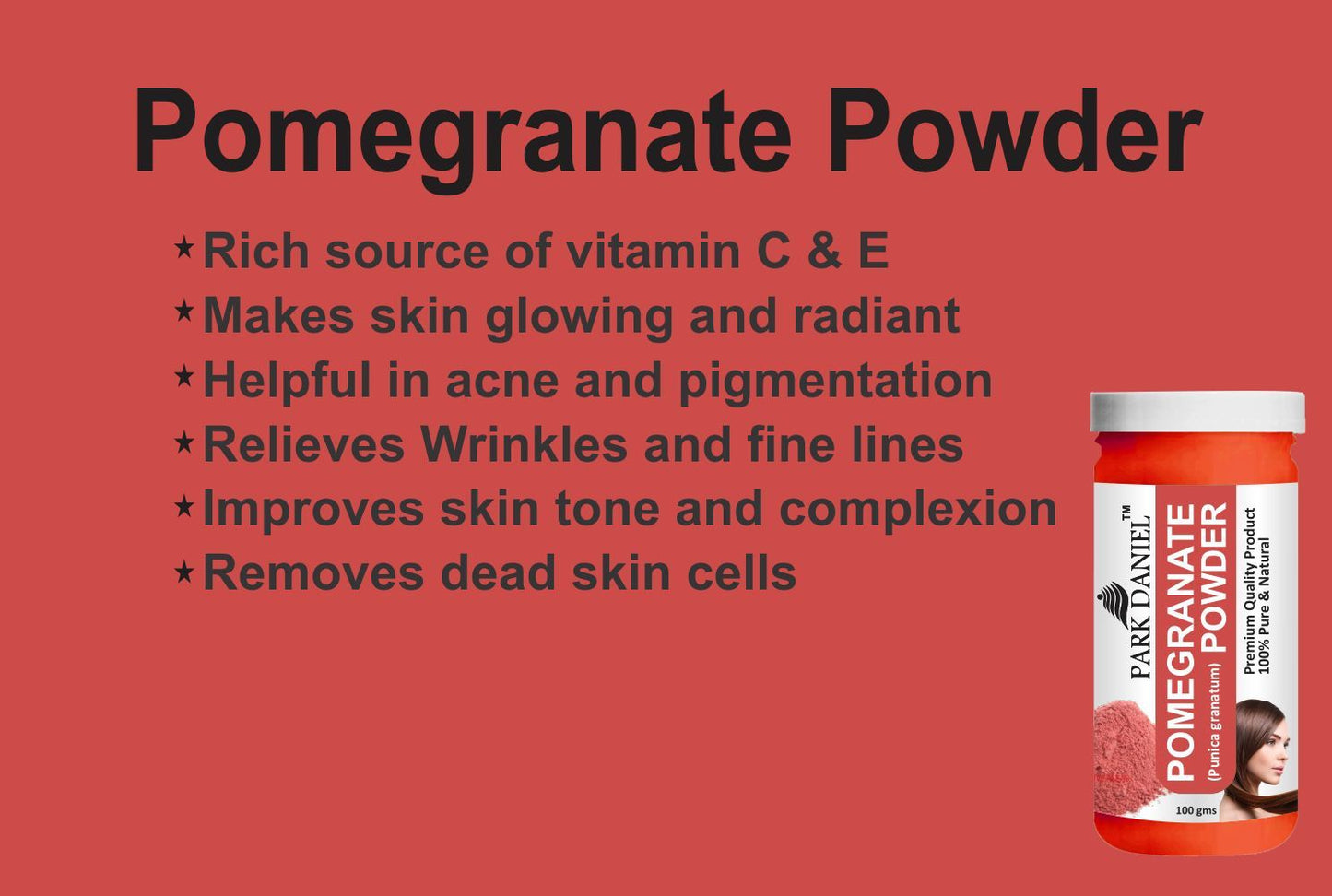Park Daniel Bhringraj Powder & Pomegranate Powder Combo pack of 2 Jars of 100 gms(200 gms)