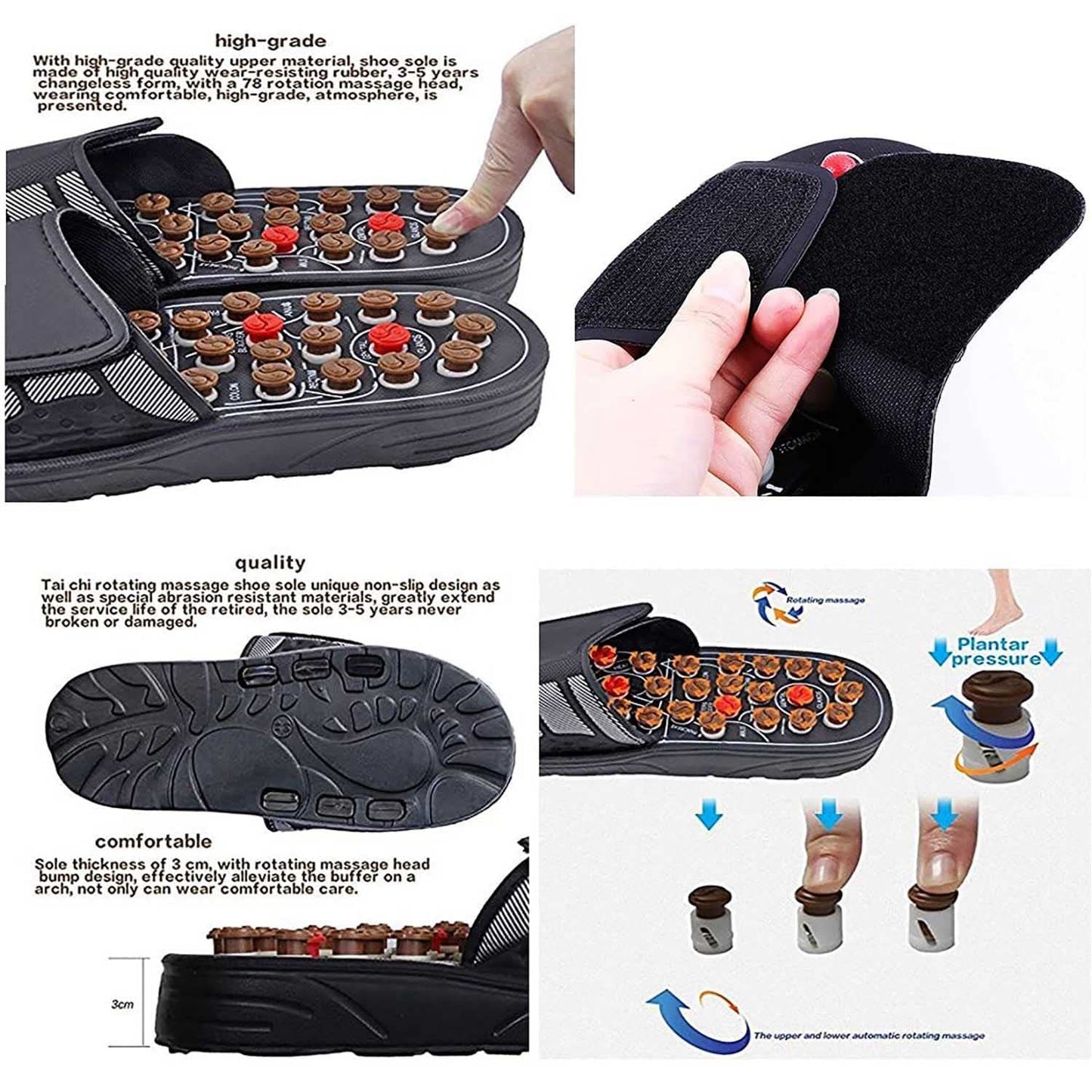 Acupressure Foot Relaxer Massager Slipper With 3 Pair Socks