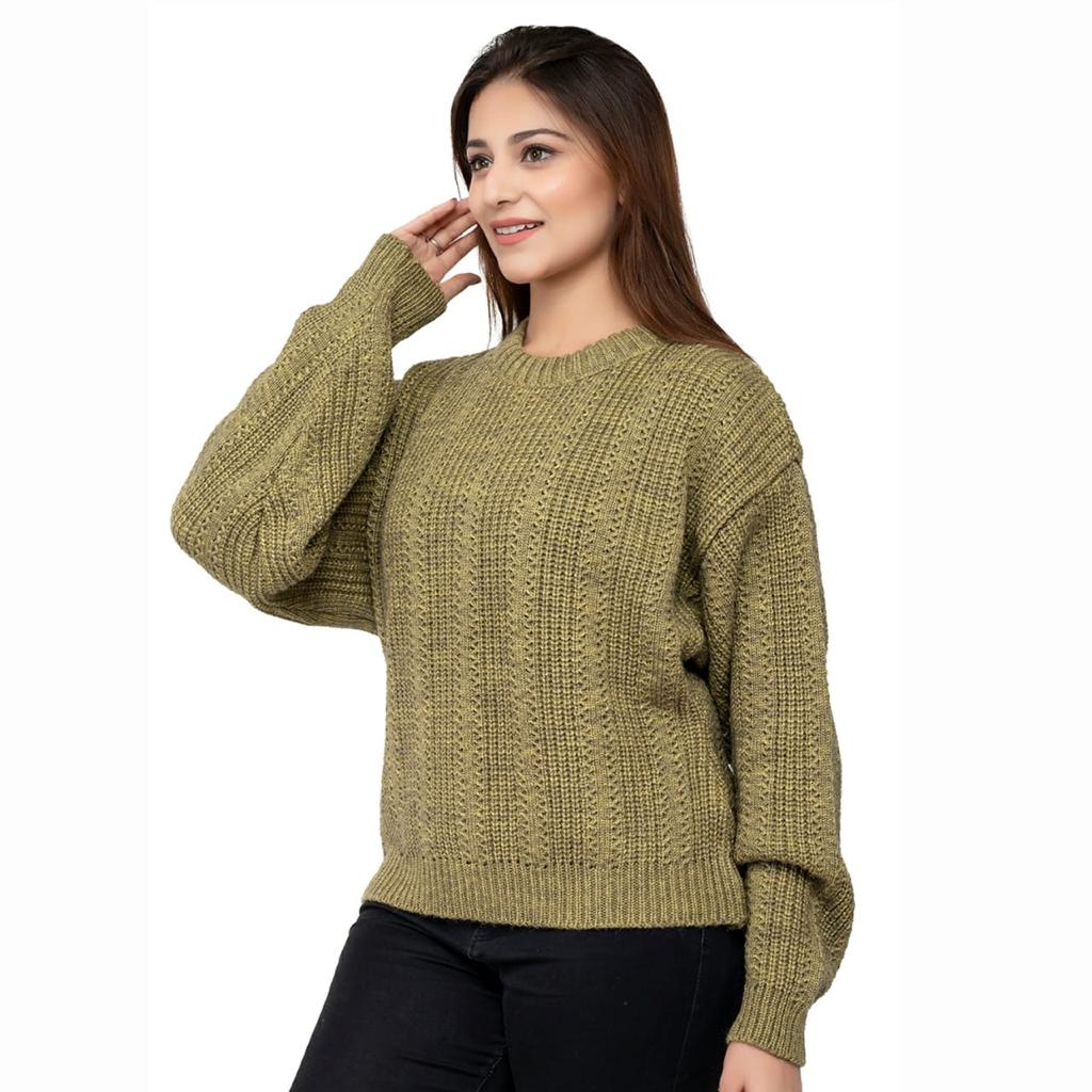 Women's Woolen Solid Full Sleeves Cardigan