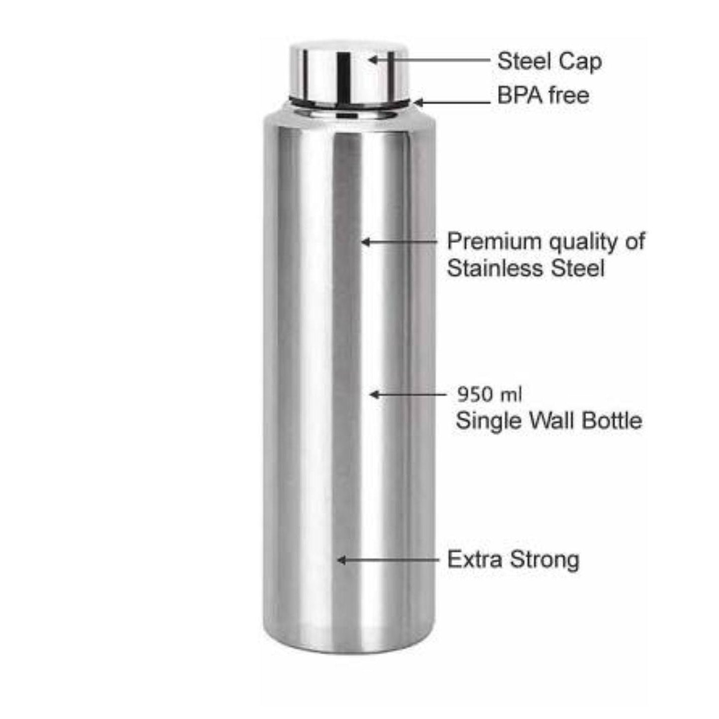 iPretty Bottles-Stainless Steel Water Bottles 950 ML Combo (Pack of 2)