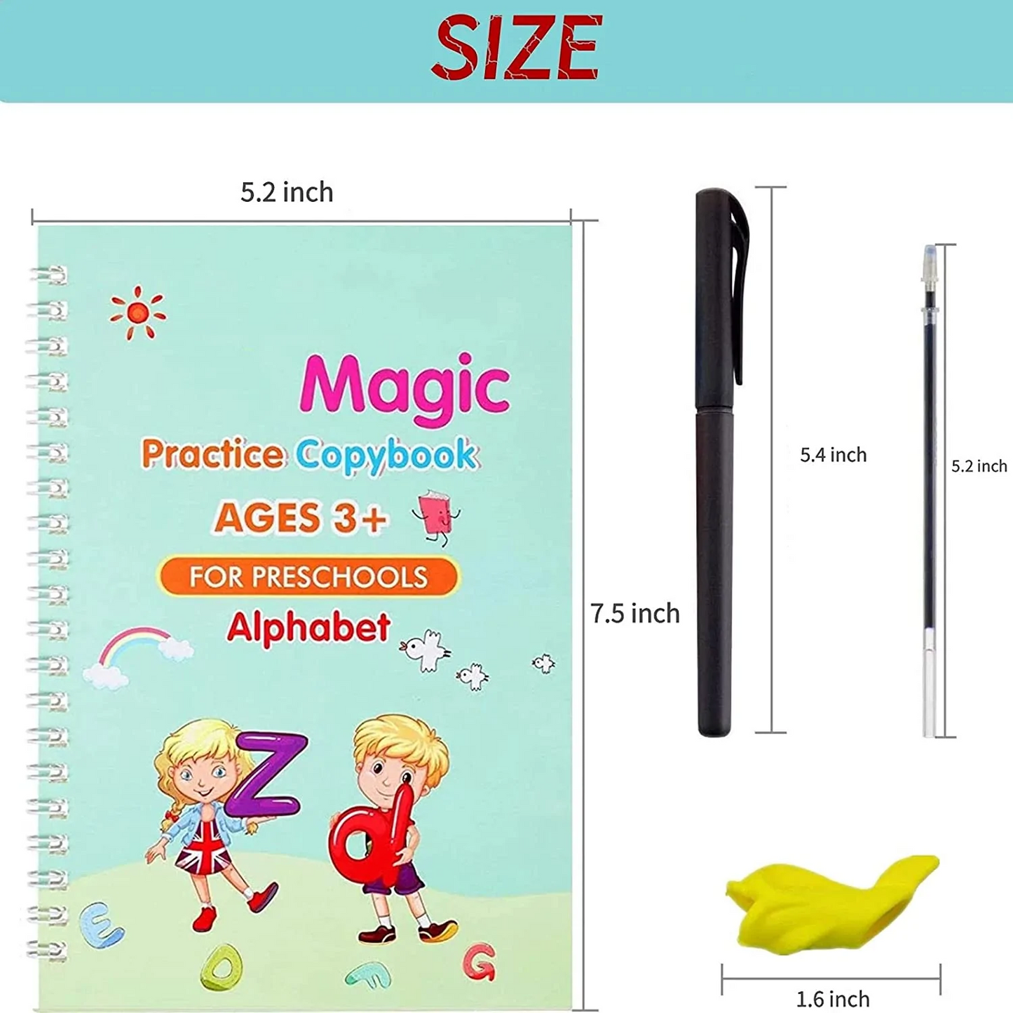 Practice Copybook For Kids to Improve Handwriting Drawing & Creativity