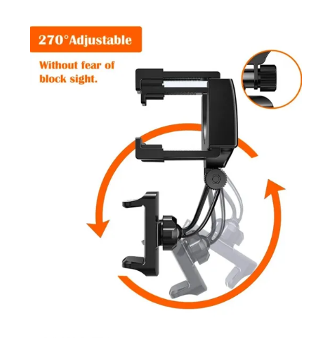 iPretty Car Rearview Mirror Phone Holder Mount 360 Degree Adjustable and Retractable, Car Phone Holder Apply to Car Rearview Mirror Phone Holder Mount for All Smartphone.