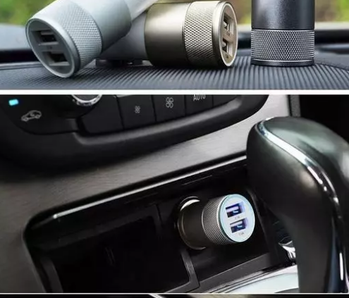 Pack of - 1 Car Charging Accessories Dual USB Car Charger Adapter 2 USB Port Led Display 2.1a & 1.0a Smart Car Charger for All Smart Phones (Multicolor)