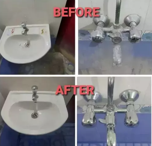 Bathroom Fitting Cleaner Spray for Shower Pipe Sink Faucet Bathroom Stain Remover 350mlX2