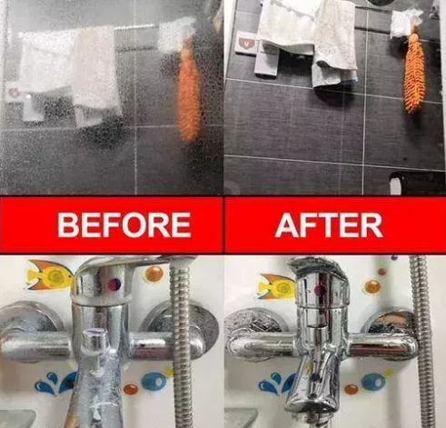 Bathroom Fitting Cleaner Spray for Shower Pipe Sink Faucet Bathroom Stain Remover 350mlX2