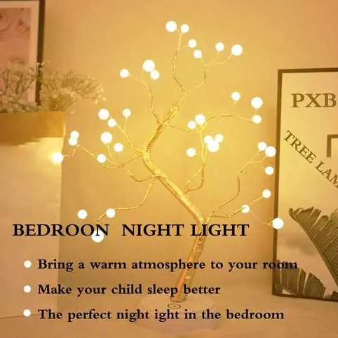Tabletop Bonsai Tree Light with 36 Pearls LED Home Decoration
