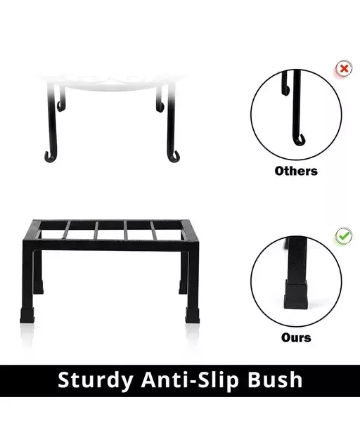 Epic Iron Matka | Planter Pot Stand for Home Decor Office Garden Balcony Decor Kitchen 10"X10"X6" Inch (2 pcs)