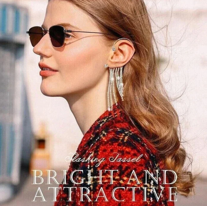 Sparkling Diamond Hanging Earings