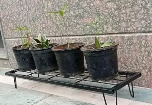 Planter Stand for Home |Planter Stand for Balcony | Black Planter Stand | Planter Stand Indoor | Metal Planter Stand | Planter Pot Holder| Planter for Balcony | Planter (24"x9"x4") Set of 6 , Black