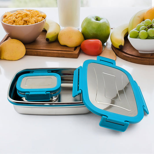 Premium Stainless Steel Lunch Box for Kid, 2 Containers Lunch Box