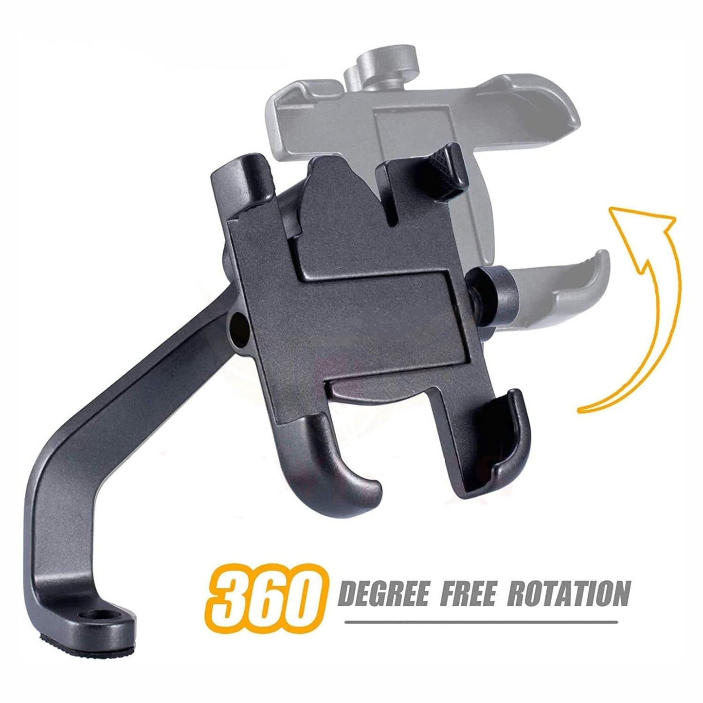 Bike & Scooty 360 Degree Rotating Metal Mobile Holder Stand Fits All Smartphones (1 Pc)