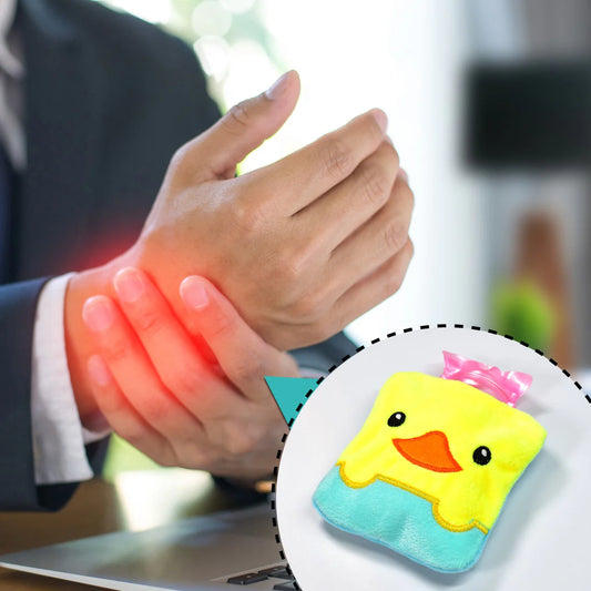 Pretty Buyers Small Hot Water Bag – Yellow Duck Design for Pain Relief