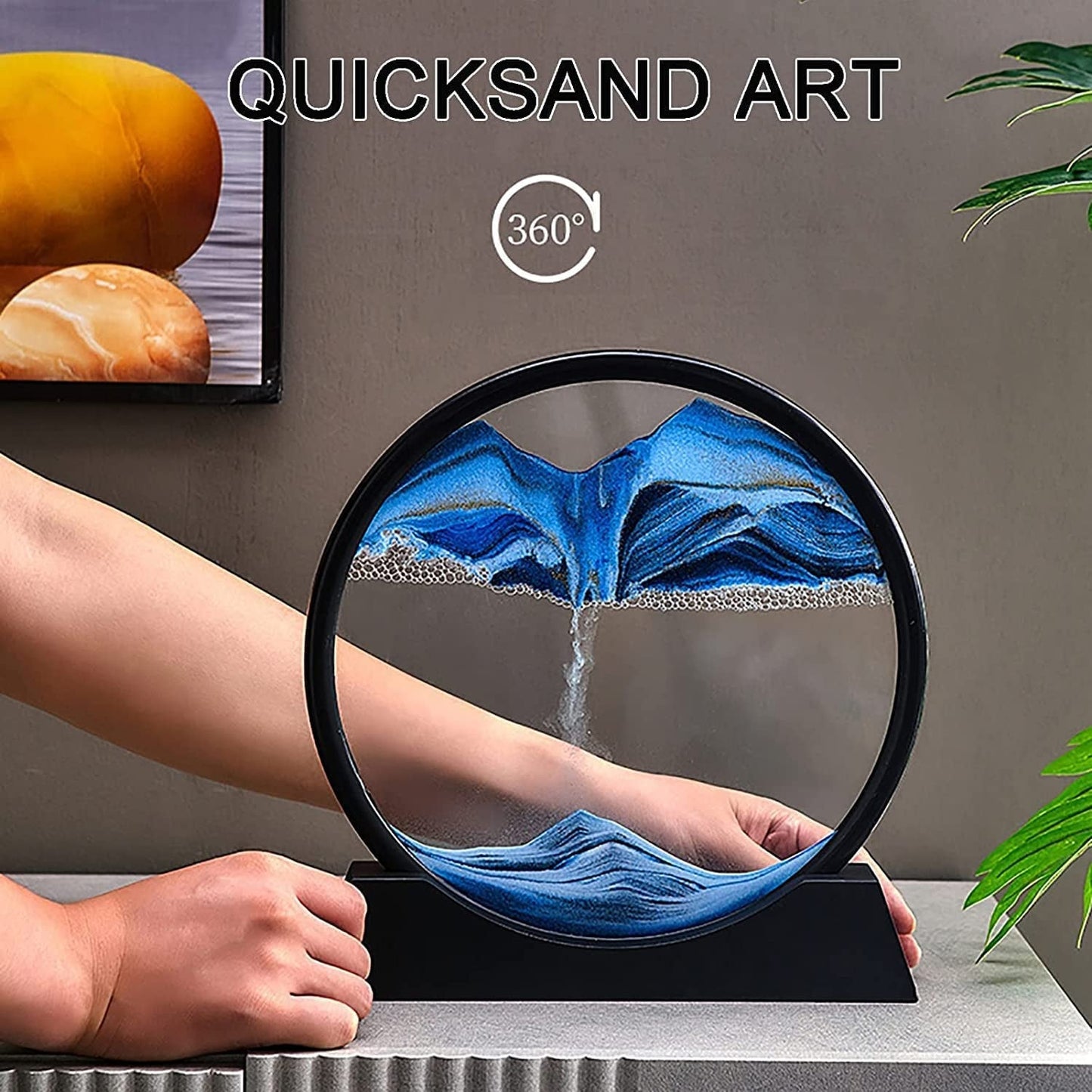 Moving Sand Art Picture Decor 3D Sandscape Liquid Motion (1 Pc)