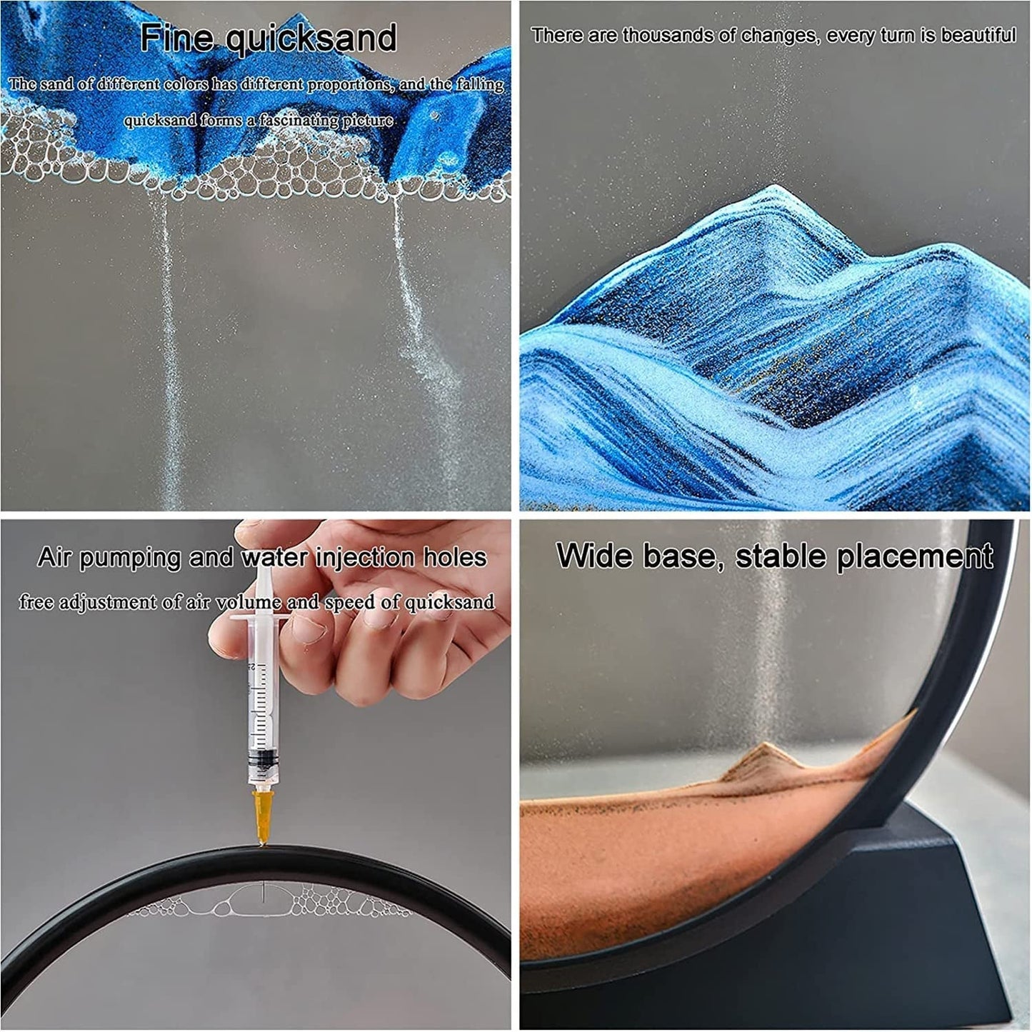 Moving Sand Art Picture Decor 3D Sandscape Liquid Motion (1 Pc)