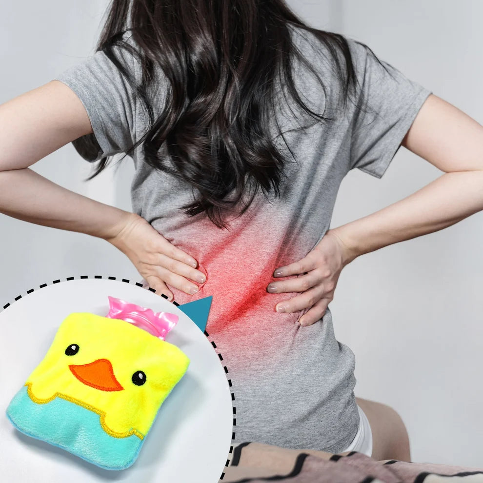 Pretty Buyers Small Hot Water Bag – Yellow Duck Design for Pain Relief