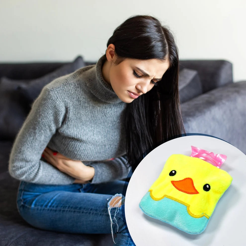 Pretty Buyers Small Hot Water Bag – Yellow Duck Design for Pain Relief