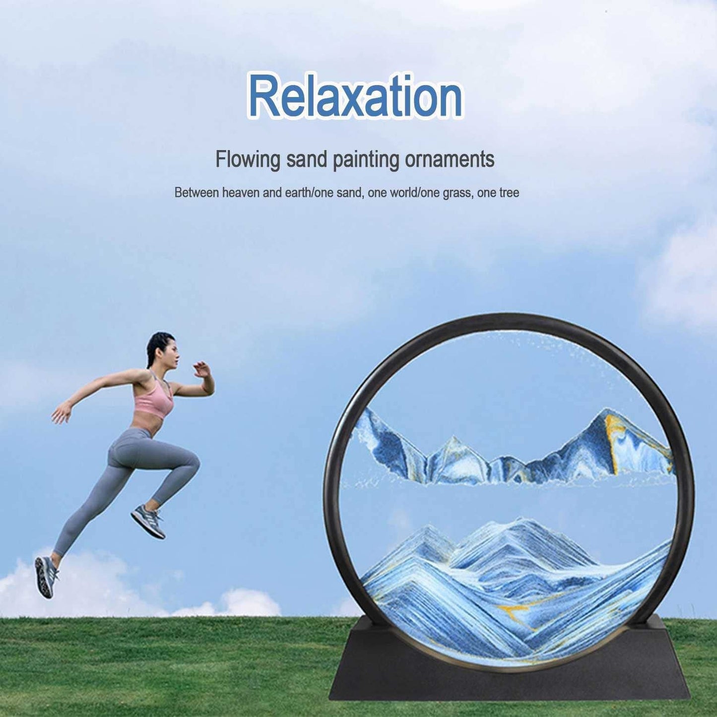 Moving Sand Art Picture Decor 3D Sandscape Liquid Motion (1 Pc)