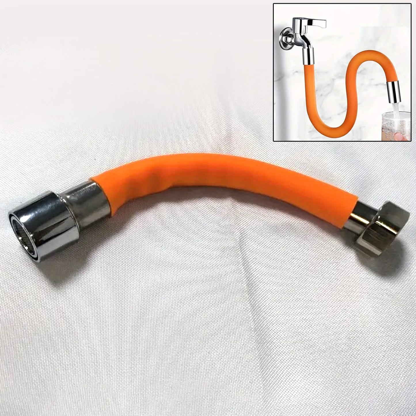 Flexible Water Tap Extender, Universal Foaming Extension Tube with Connector, 360 Free (18 CM)