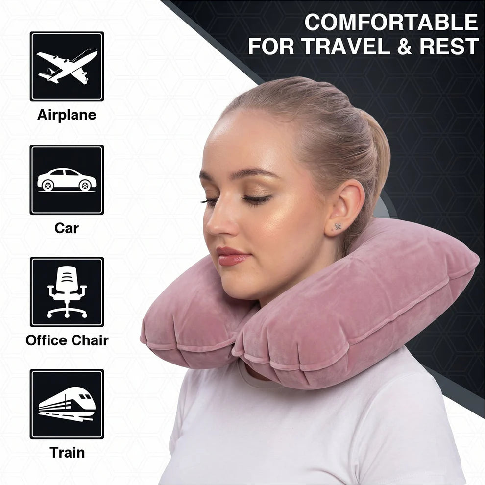 Pretty Buyers U-Shaped Travel Neck Pillow – Ergonomic Soft Foam Support for Comfort (2 pcs)