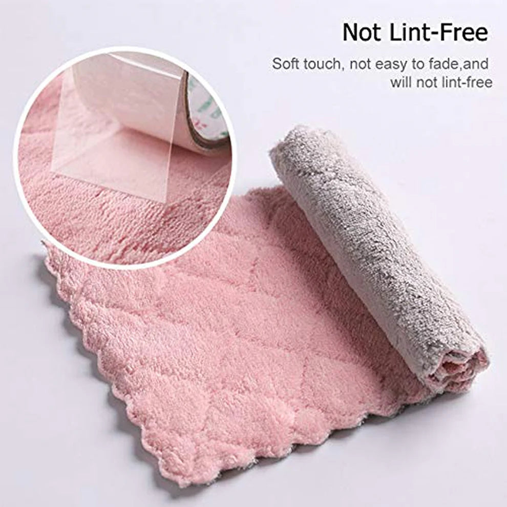Pretty Buyers Kitchen Cleaning Towel – Highly Absorbent & Durable | Velvet Wipe (5 pcs)