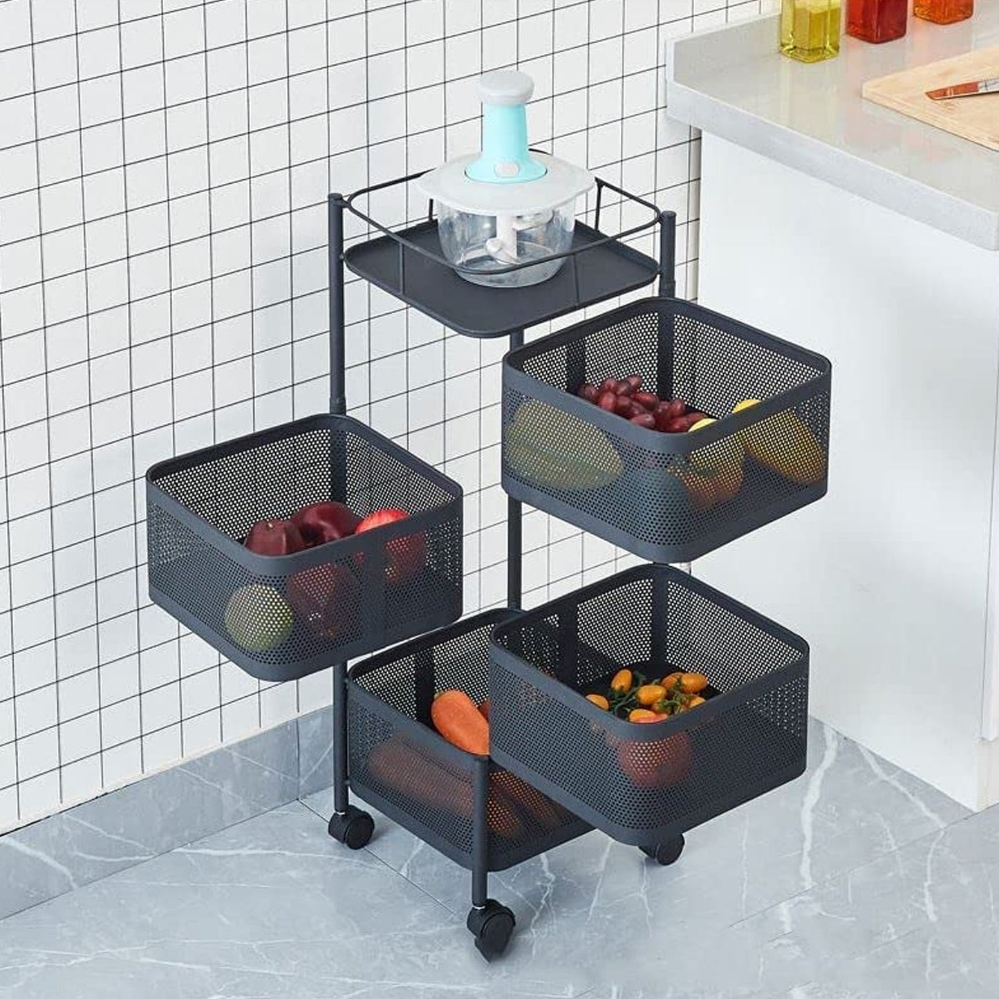 Metal High Quality Kitchen Trolley Kitchen Organizer Items and Kitchen Accessories