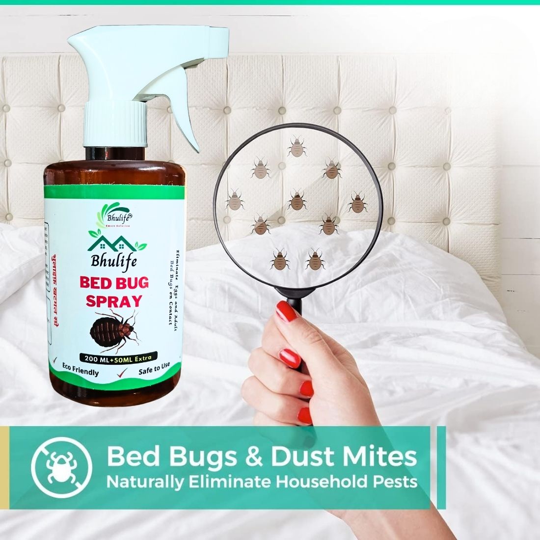Bhulife खटमल मारने का स्प्रे Khatmal Marne Ki Dawa | Bhulife Bedbug Killer Strong Spray (New More Effective Pack) 250MLx1