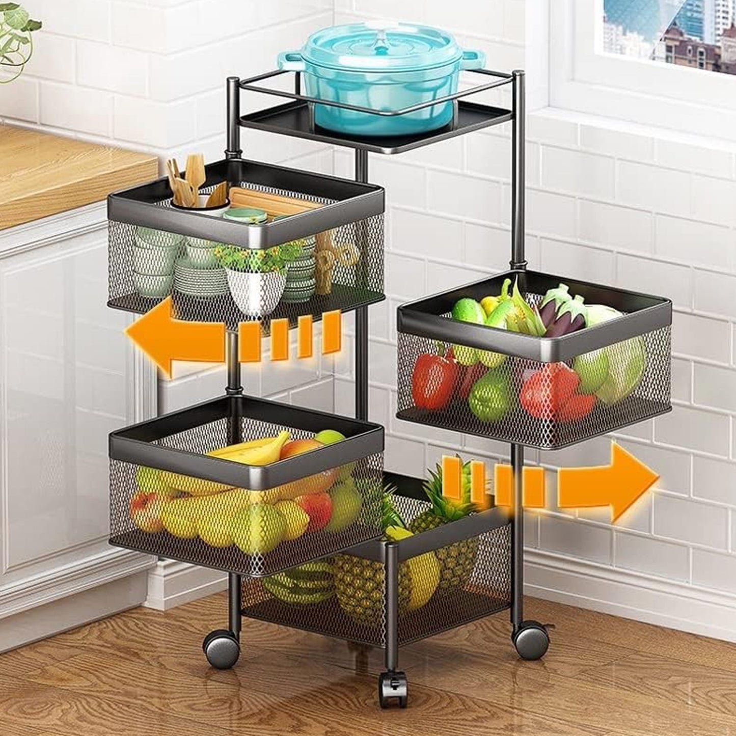 Metal High Quality Kitchen Trolley Kitchen Organizer Items and Kitchen Accessories