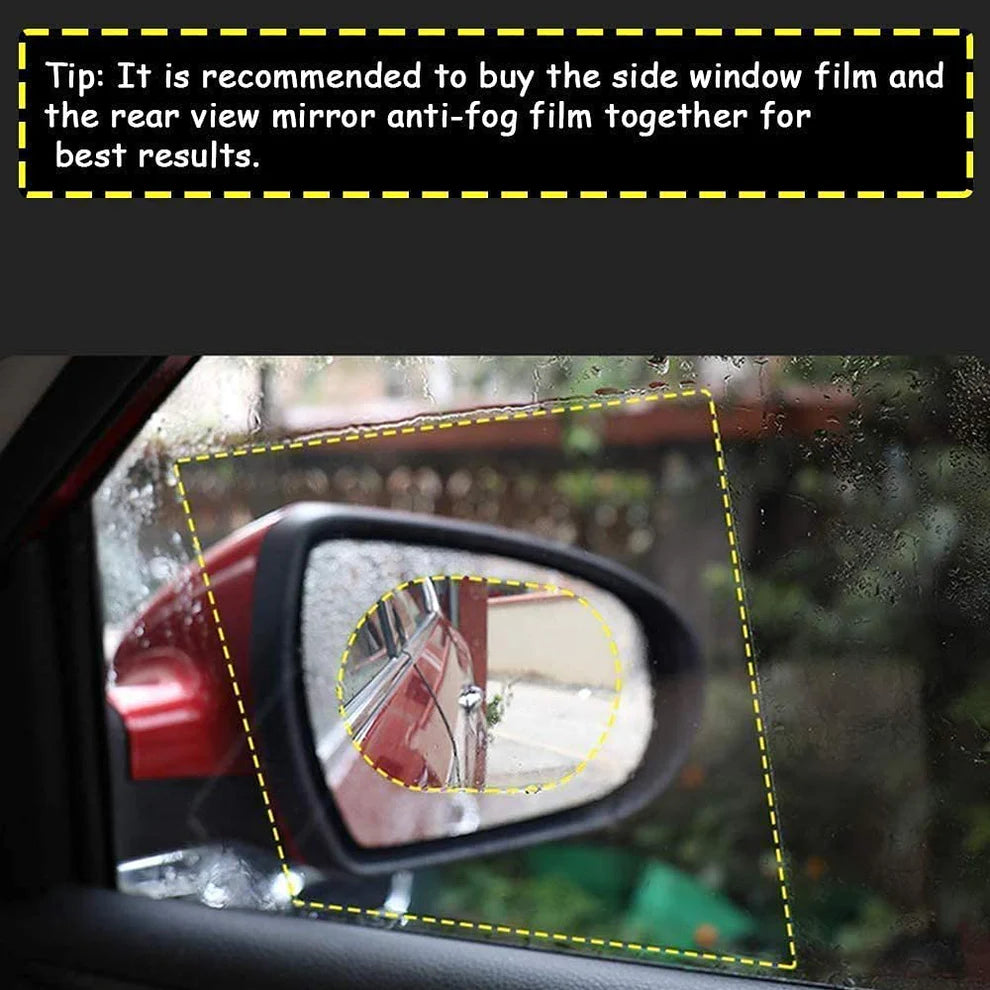 Pretty Buyers Car Mirror Anti Fog Film Rearview Side Mirror Waterproof Clear Film (2 Pc)