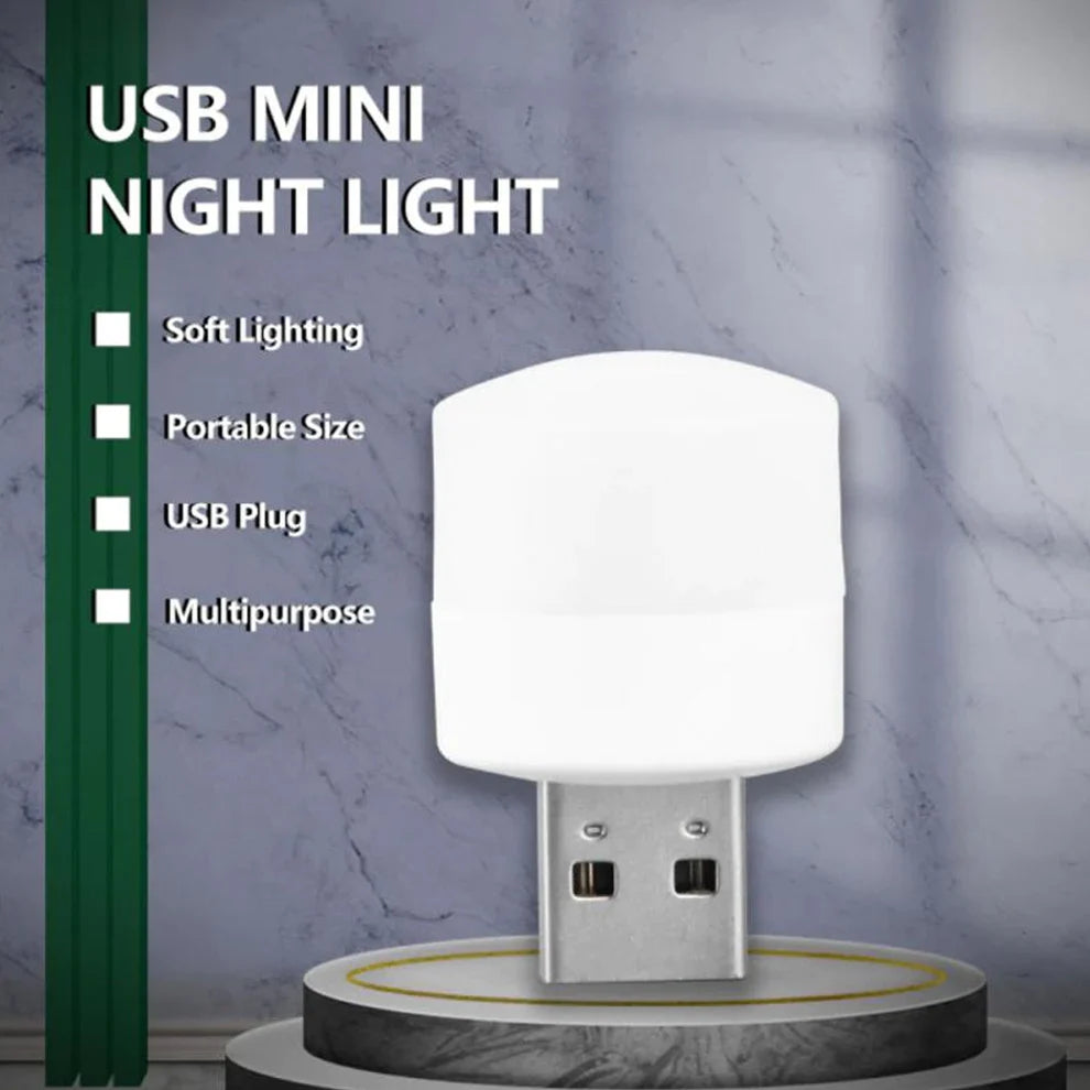 Pretty Buyers USB LED Night Light – Portable Plug-in Lamp for Laptop & PC (4pcs)