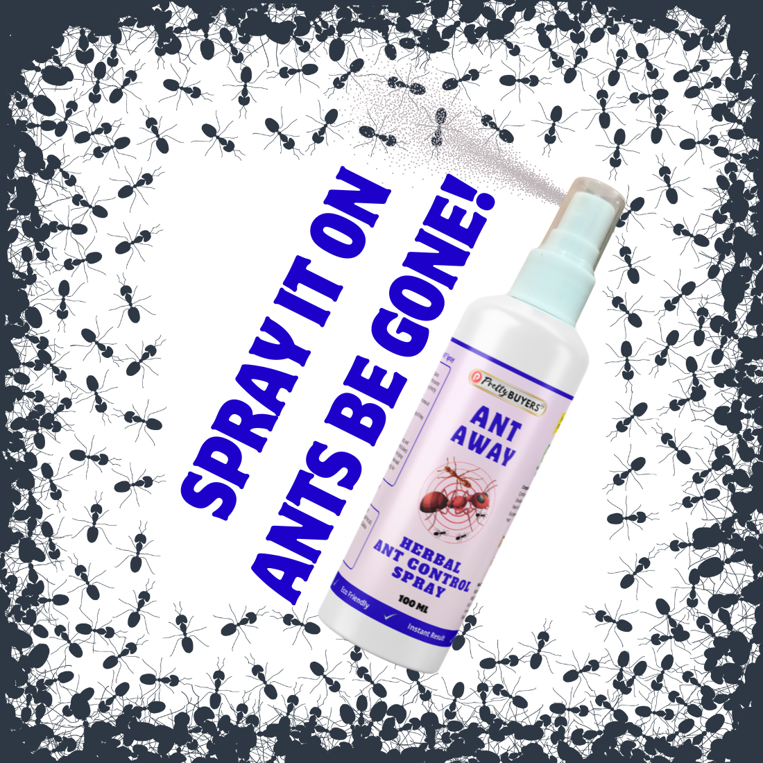 PrettyBUYERS Ant Spray Organic and Safe repellent for ant infestation