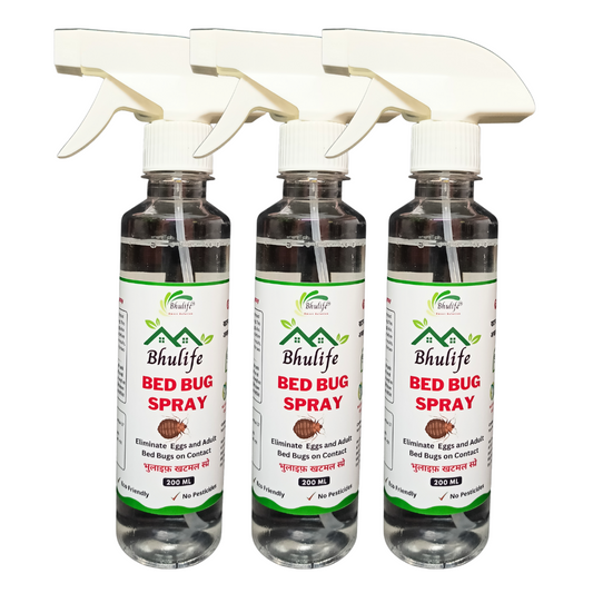Bhulife Natural Organic Bedbug Killer Spray|Khatmal Marne Ki Dawai|Khatmal Maar 200MLx3