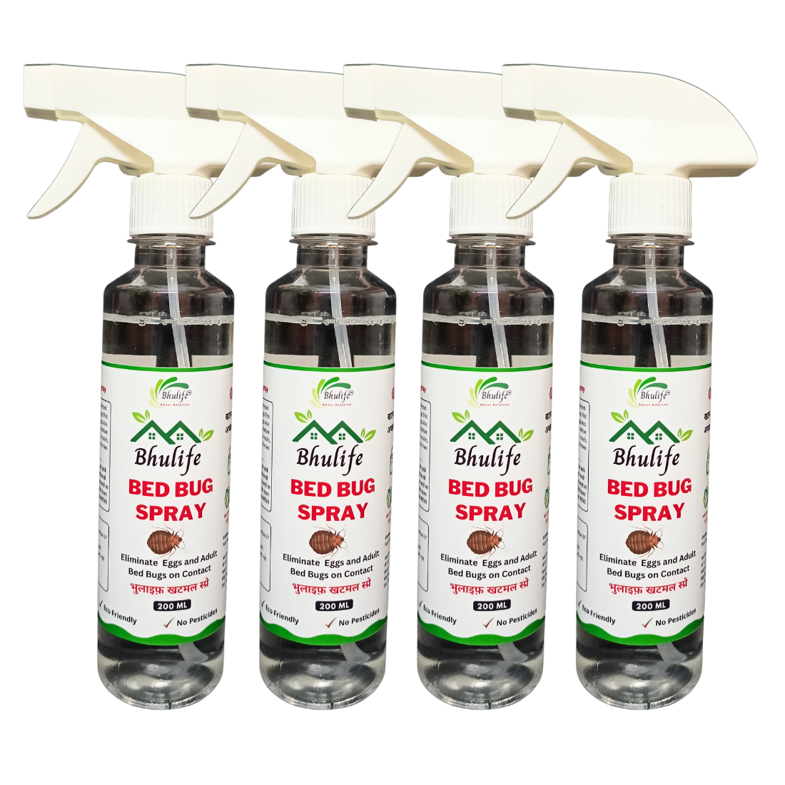 Bhulife Natural Organic Bedbug Killer Spray|Khatmal Marne Ki Dawai|Khatmal Maar 200MLx5