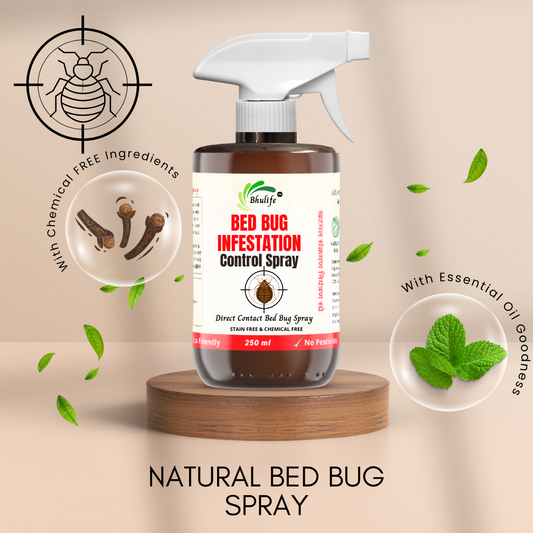Bhulife Organic Bed Bug Killer Spray | Bedbug Infestation Control Spray | Khatmal Marne Ki Dawa | 250MLx1