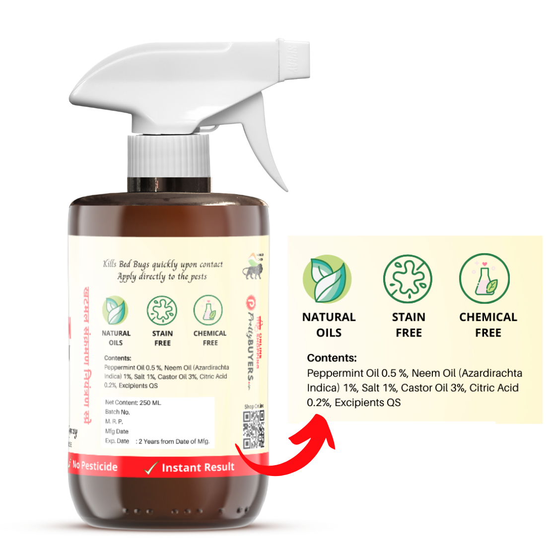 Bhulife Bed Bug Infestation Control Spray | Bed Bug Killer  250 MLx1