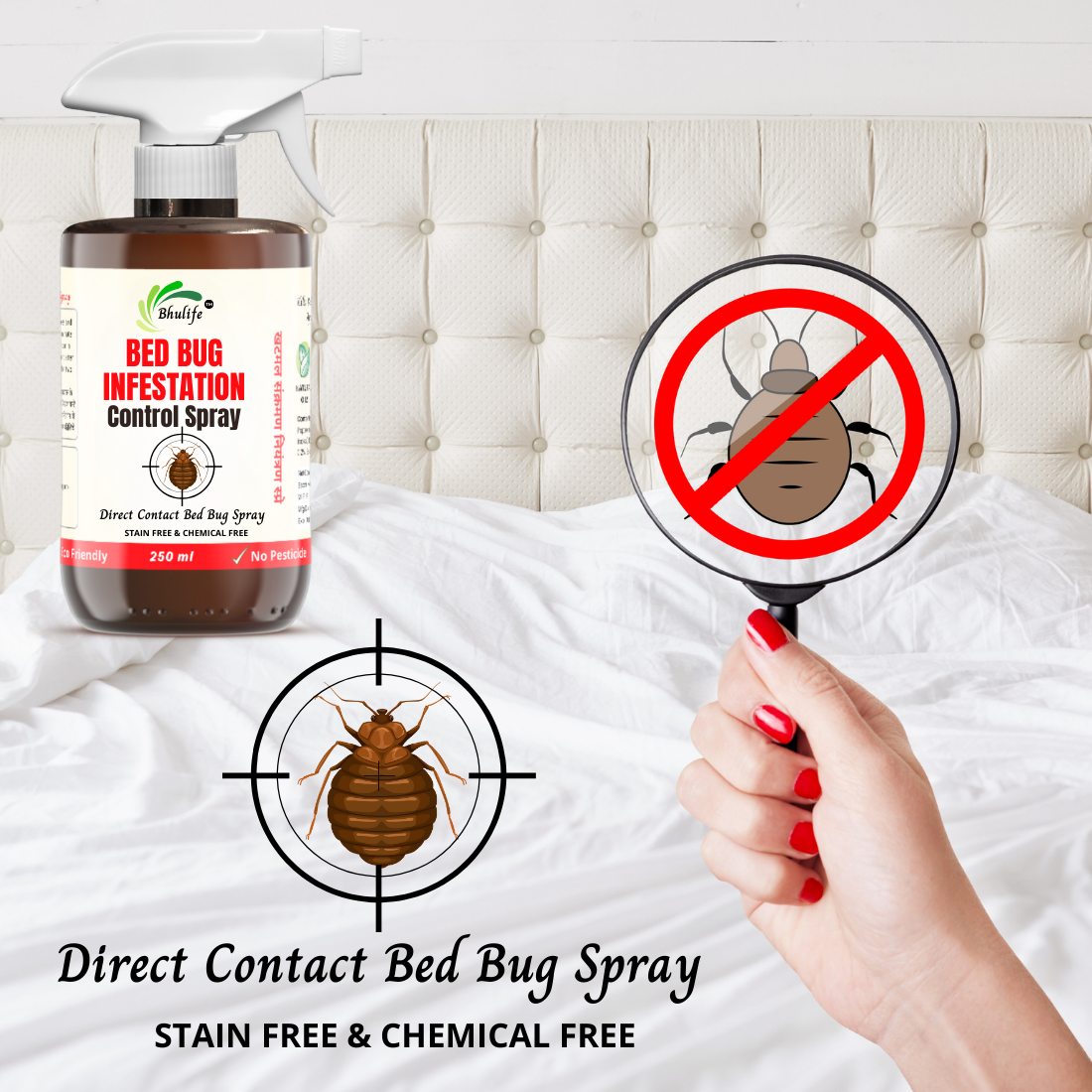Bhulife Bed Bug Infestation Control Spray | Bed Bug Killer  250 MLx1