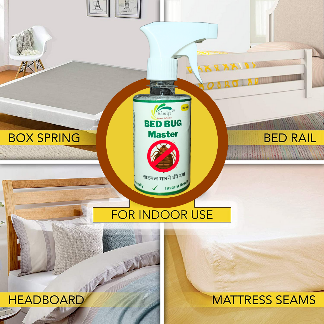 Bhulife Bedbug Control Spray | No More Bed Bugs | Khatmal Maar 250ML